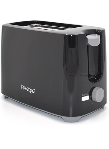 Prestige Toaster 2 Slice Bread   Toaster Machine with 7 Settings Adjustable Browning Control   Cancel Function   Removable Crumb Tray   Automatic Pop Up - 700w Black PR81534