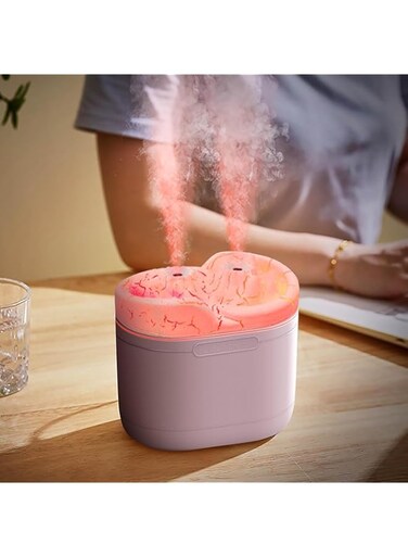 Azonee Colorful Cup Volcano Humidifier, Cool Mist Humidifier, 400ml Spray Aromatherapy Humidifier, Ultra Quiet, Suitable for Bedroom, Baby Room, Office and Plants (White)