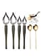 6 Pieces Drawing Decorating Spoon Set,Plated Decorating Pencil Spoon Saucier Drizzle for Decorating, Drizzling, and Drawing on Plates, Cakes