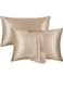 Satin Pillowcase for Hair and Skin, 2 Pack Satin Pillow Case Cover 51 * 75cm Soft Silky Satin Bed Pillowcase Cover Queen Silk Pillowcase with Envelope Closure (Khaki)