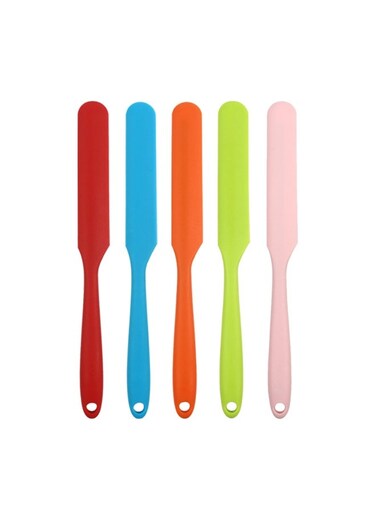 scraper, silicone integrated scraper, baking cake scraper, jam small knife shaped scraper, 5 colorful sets