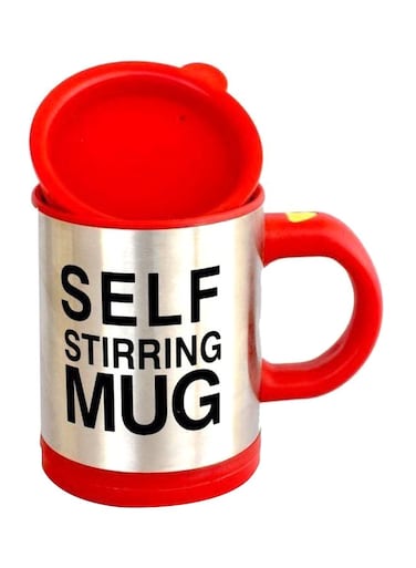 Stirring Mug Silver/Red