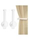 Azonee 2 Pack Curtain Holdbacks Wall Mounted, Self Adhesive L Shaped Curtain Holder, Drapery Hooks Tiebacks for Home Office Decorative, Towels Hair Band Holder Nordic Style