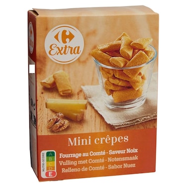 Carrefour Extra Mini Comt&eacute; and Walnut Filled Cr&ecirc;pes, 65g