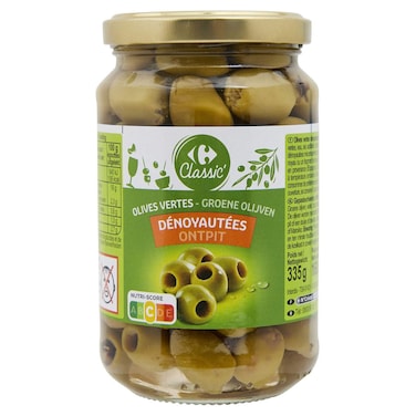 Carrefour Stoned Green Olives, 37cl