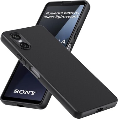 Sony Xperia 10 VI Case, Thin TPU Cover with Camera Protection Anti-Scratch Slim Soft TPU Silicone Matte Shockproof Bumper Phone Case for Sony Xperia 10 VI 5G 2024 Black
