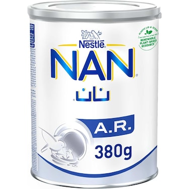 نستله نان آر تركيبة حليب للرضع من الولادة حتى 12 شهرًا لتقليل التجشؤ مع الحديد 380 غرام