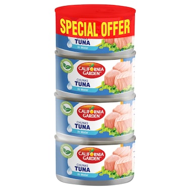 California Garden Tuna Chunks in Water, 170g Pack of 4