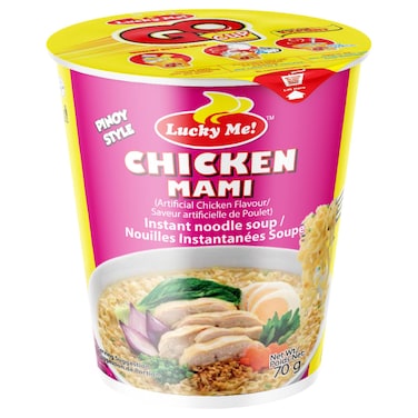 Lucky Me! Go Cup Chicken Mami Flavour Instant Noodle Soup, 70g