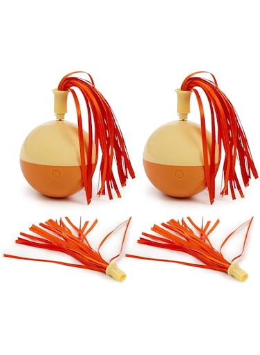 SmartyKat (2 Count Twirly Top Electronic Motion Ball Cat Toy, Battery Powered - Randomly Selected Color, 2 Count