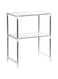 Dubai Gallery Adjustable 2 Rack Microwave Oven Stand With Hooks White/Silver 88.5X61.5X30.5Cm
