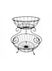 Heavy Mild Steel 2 Tier Fruit &amp; Vegetable Basket For Dining Table, Kitchen Countertop 9 liter (Black)