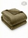 Linen Klub Single Micro Fleece Flannel Blanket 260 GSM Super Plush and Comfy Throw Blanket Size 150 x 200cm Olive