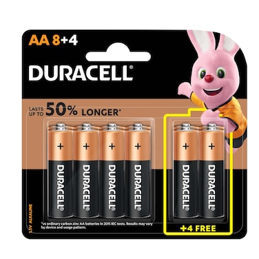 Duracell Plus Power Alkaline AA Batteries, pack of 12