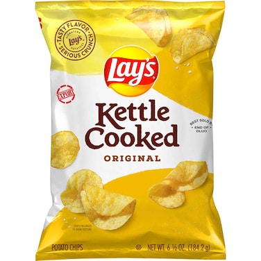 Lay's Kettle Cooked Original Potato Chips, 184.2g