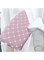 JZS Garment Steamer Ironing Glove, Waterproof Mini Ironing Board with Finger Loop Garment Steamer Accessories Mitt Heat Resistant Gloves for Clothes Steamers(Round, pink)