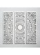 3pcs Mandala Wall Art Carved Wood Wall Art Floral Aesthetic Wooden Plaque Set Wood Carving Wall Decor Farmhouse Modern Cutout Wood Wall Plaque for Home Bathroom Decoration (White, 15.8 x 5.1 Inch)