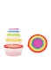 Food Storage Container with Airtight Lids 5 Piece Plastic Stackable Tupperware Box for Leftovers lunch box meal prep containers Round