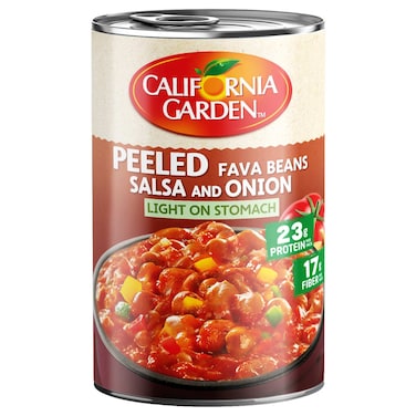California Garden Peeled Fava Beans with Salsa and Onion, 450g