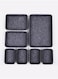 7 PCS Drawer Organiser Divider Trays, Office Desk Organizer Drawer Trays, Dresser Divider Bins, Separators Drawer Divider for Kitchen Cutlery, Makeup, Office, Baby, Jewelries, Pens (Dark Grey)