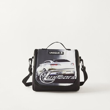Lunch Bag - Cars - 1Cmprt - Printed (Polyester) Grey \ 23X10X20