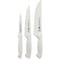 Tramontina Premium Stainless Steel Knife Set with White Polypropylene Handles, 3 PCS
