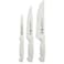 Tramontina Premium Stainless Steel Knife Set with White Polypropylene Handles, 3 PCS
