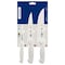 Tramontina Premium Stainless Steel Knife Set with White Polypropylene Handles, 3 PCS