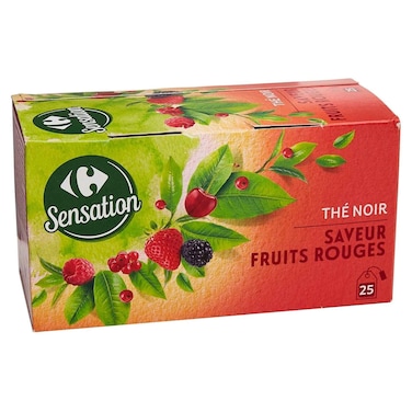 Carrefour Sensation Red Fruits Black Tea, 25 Tea Bags, 50g