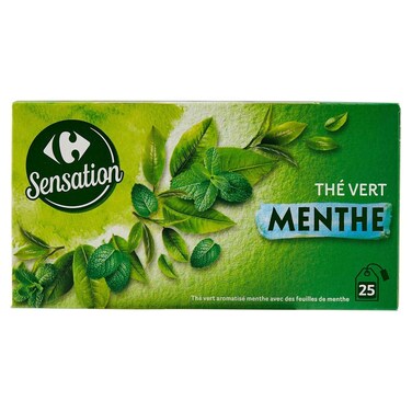 Carrefour Classic Green Tea with Mint, 25 Tea Bags, 40g