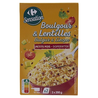 Carrefour Sensation Bulgur, Lentils and Peas Mix, 200g, Pack of 2