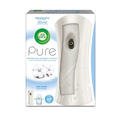 Air Wick Automatic Air Freshener Spray Kit with Gadget &amp; Refill, Pure Fresh Linen Scent, 250ml