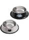 Coodiikaka Stainless Steel Cat/Dog Bowls with Rubber Base Non-Slip Kitten/Rabbit/Puppy Dish,Pets Feeder Bowl and Water Bowl