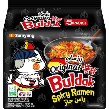 Samyang Hot Chicken Flavour Ramen Noodle, 140g Pack of 5