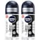 NIVEA MEN Black &amp; White Invisible Antiperspirant Roll-On Deodorant, Original, 72H Active Protection, 50ml, Pack of 2