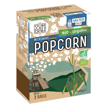 يم كاه فشار مملح عضوي يُحضّر في الميكروويف 90 غرام حزمة من 3