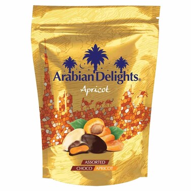 Arabian Delights Choco Apricot Assorted Chocolate Coated Apricots, 250g