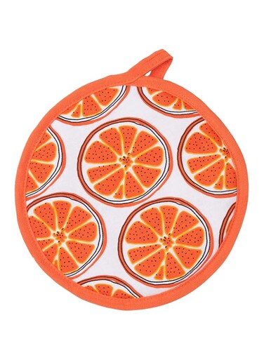Ikea TORVFLY pot holder, patterned/orange