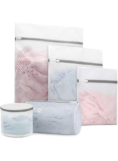 ELECDON Durable Honeycomb Mesh Laundry Bags for Delicates (5 Pieces)