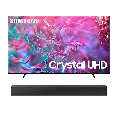 تلفزيون سامسونج الذكي فائق الوضوح 4K مقاس 98 بوصة طراز UA98DU9000UXZN (إصدار الإمارات العربية المتحدة 2024) مع مكبر صوت لاسلكي سامسونج HW-C400 ثنائي القنوات
