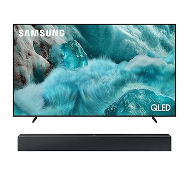 تلفزيون سامسونج الذكي QLED 4K مقاس 98 بوصة QA98Q7FAAUXZN (إصدار الإمارات 2025) ومجموعة مكبر الصوت اللاسلكي سامسونج HW-C400 ثنائي القنوات