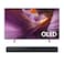 تلفزيون سامسونج الذكي بتقنية الذكاء الاصطناعي OLED 4K مقاس 83 بوصة QA83S85FBEXZN (إصدار الإمارات العربية المتحدة 2025) ومجموعة مكبرات الصوت اللاسلكية سامسونج HW-C400 ثنائية القنوات
