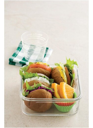 Glasslock Rp522 Square Oven Safe Food Glass Containers, 900-Ml