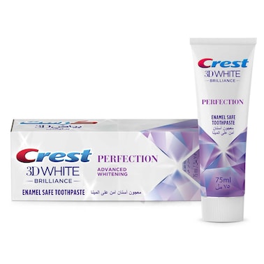 Crest 3D White Brilliance Toothpaste, Perfection Advanced Whitening, 75ml
