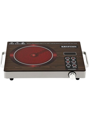 Krypton Digital Infrared Cooker, Single Cooking Hob, Burner With Adjustable Temperature, Energy Saving   2000W, KNIC6024 Brown/2 Years Warranty