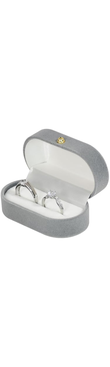 GTVGJH Travel Jewelry Ring Case, Engagement Gifts for Her, Premium Gorgeous Vintage Ring Gift Box for Valentine's Day Proposal Wedding, Ceremony, Grey