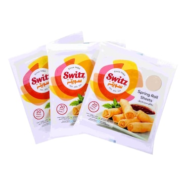 سويتز لفائف الربيع  160 غرام، عبوة من 3 قطع