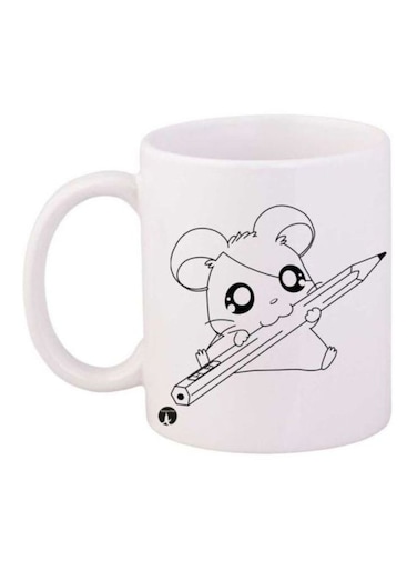 The Anime Hamtaro Printed Mug White/Black