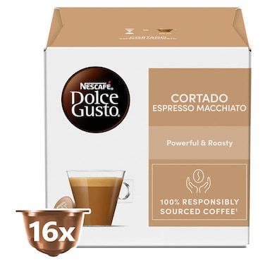 Nescafe Dolce Gusto Espresso Macchiato Cortado Coffee, 16 Capsules