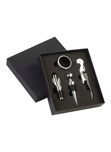 Bottle Opener Set Silver/Black